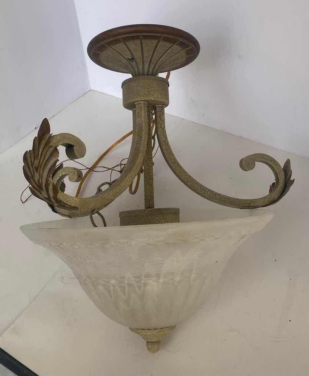 Photo 1 of CEILING FIXTURE WITH ANTIQUE ACANTHUS LEAF FINISH H 16”