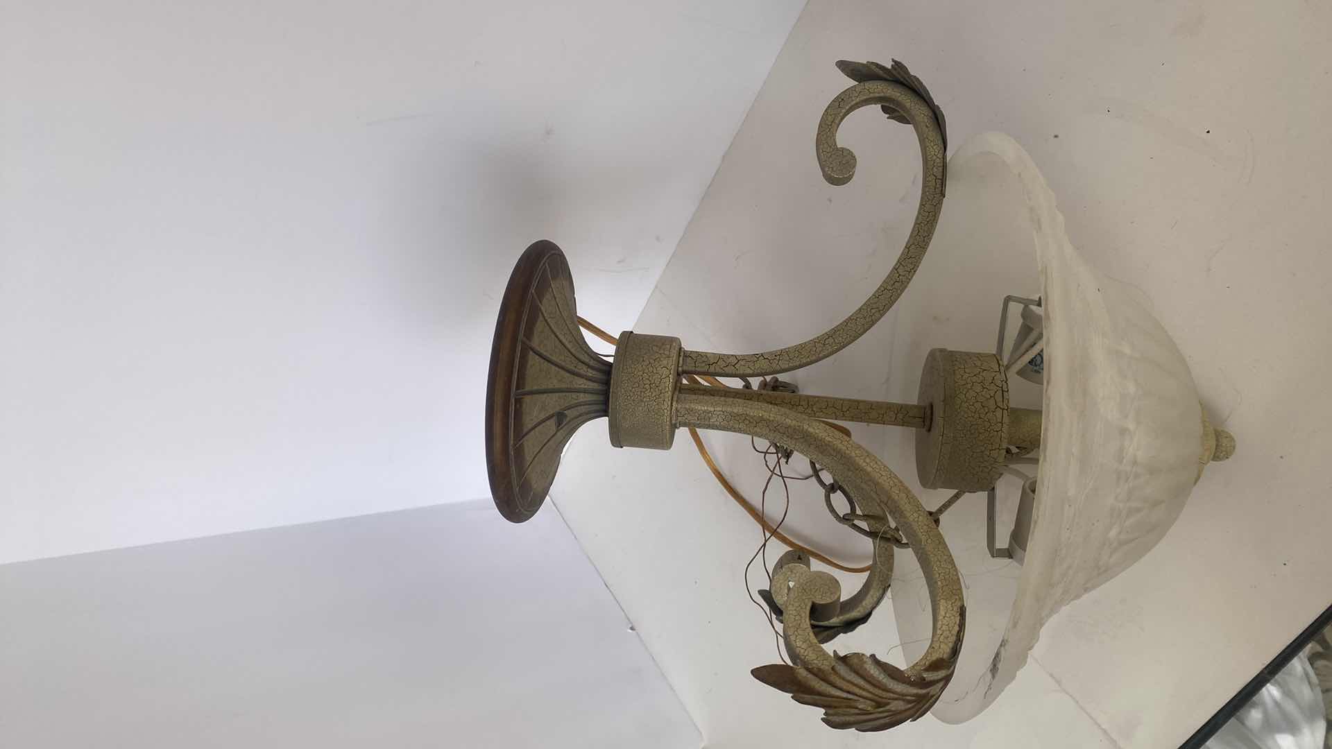 Photo 2 of CEILING FIXTURE WITH ANTIQUE ACANTHUS LEAF FINISH H 16”