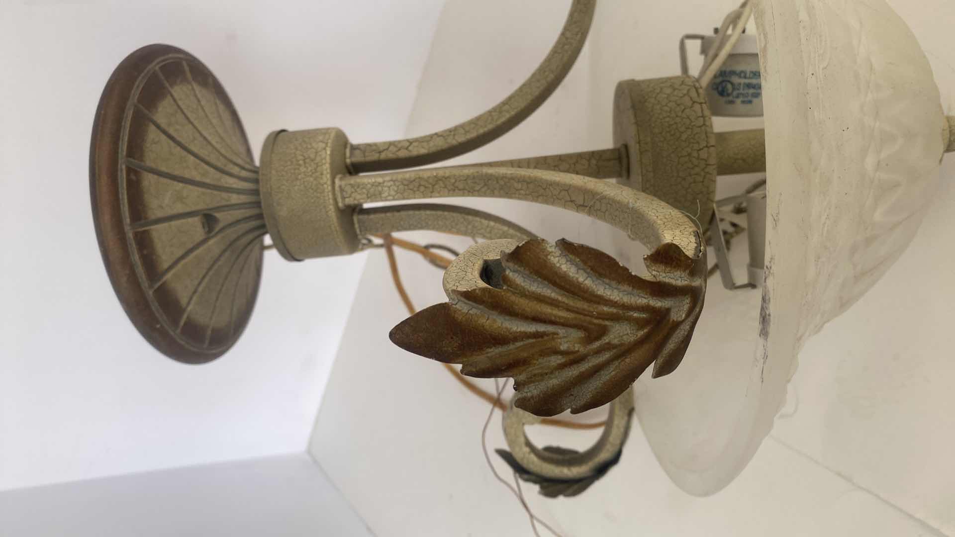 Photo 3 of CEILING FIXTURE WITH ANTIQUE ACANTHUS LEAF FINISH H 16”