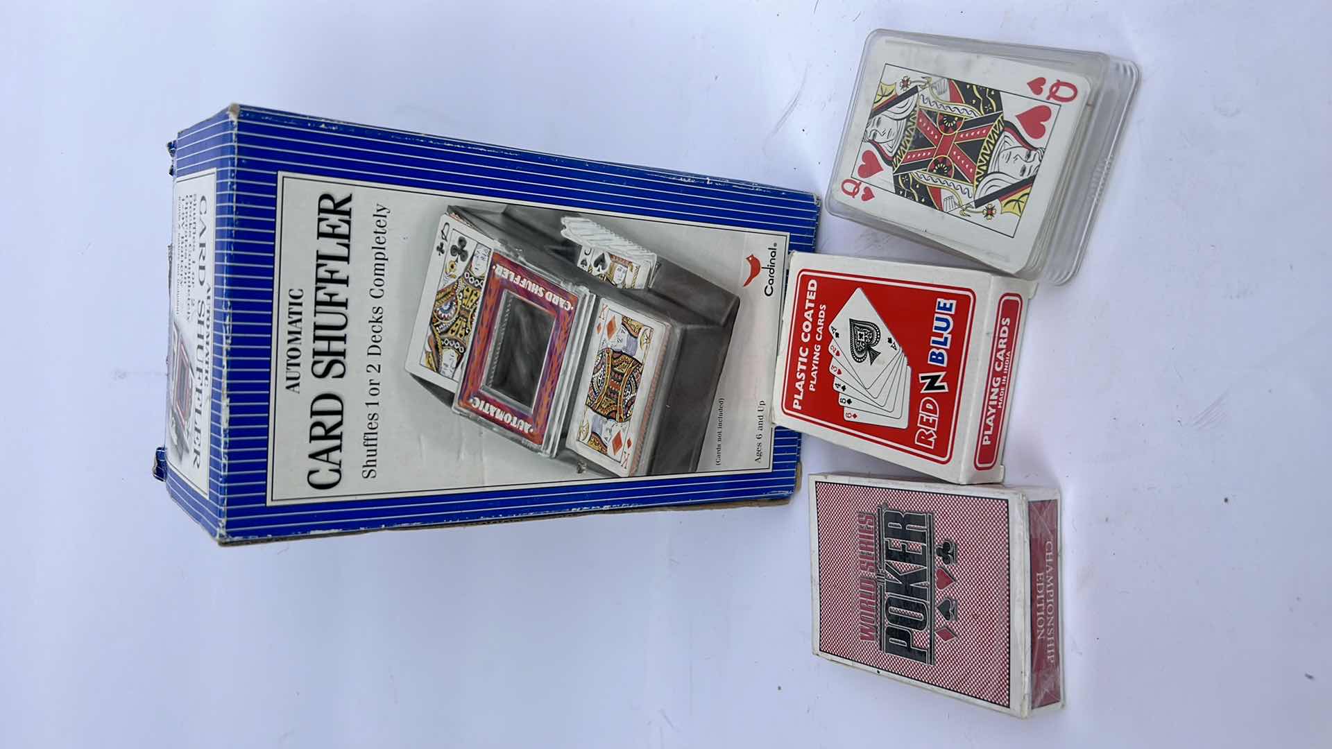 Photo 1 of CARD SHUFFLER & 3 DECKS OF CARDS