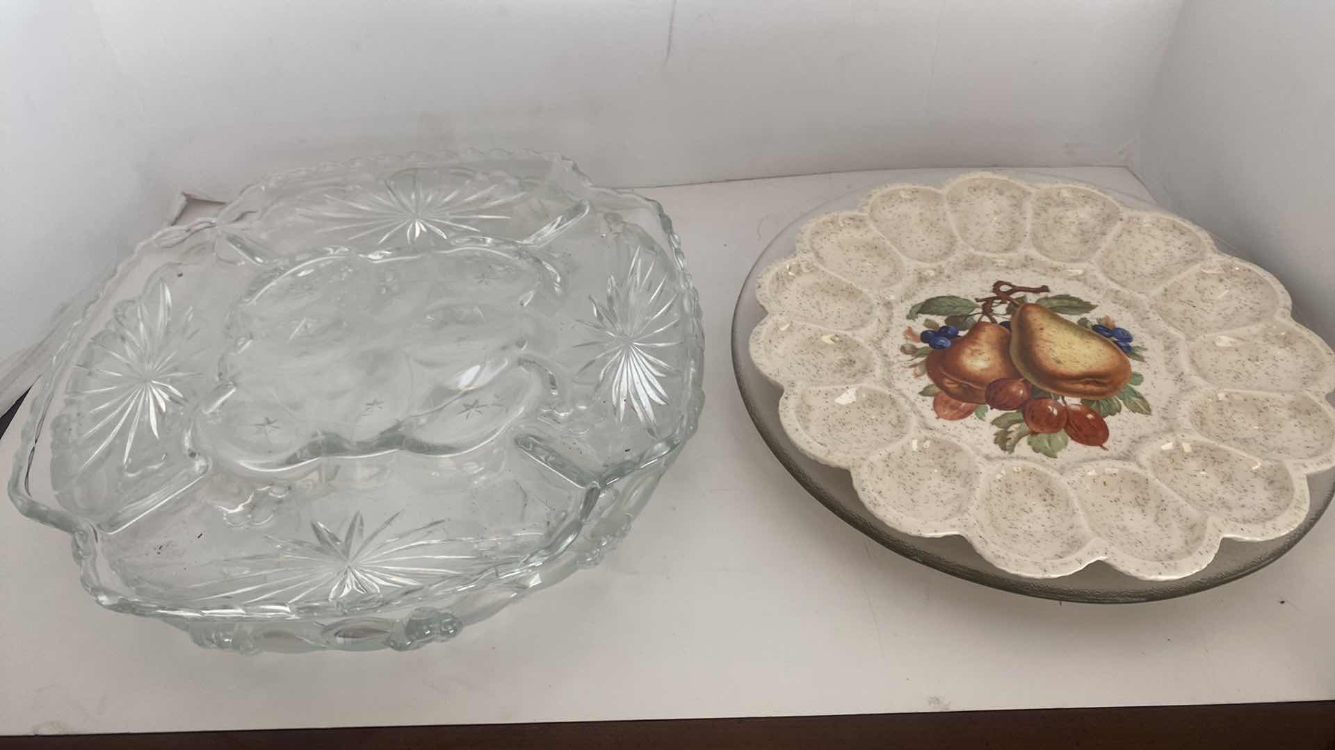 Photo 1 of 4-GLASS & CERAMIC PLATTERS