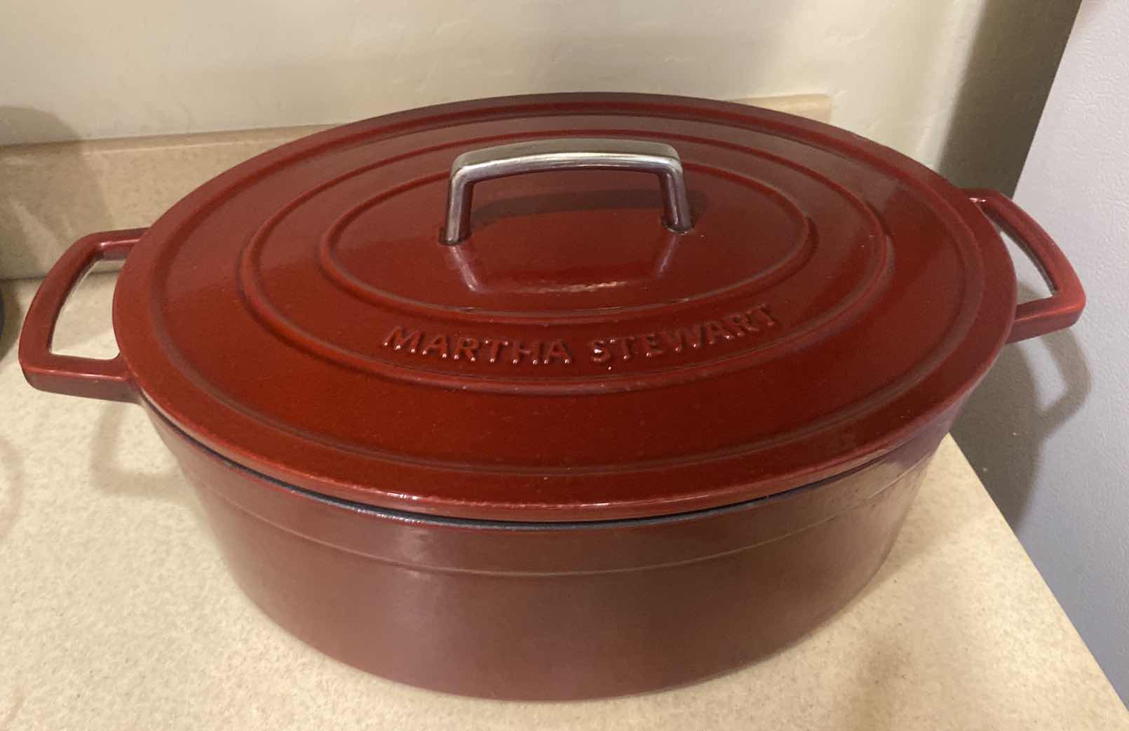 Photo 1 of MARTHA STEWART HEAVY 8qt ENAMEL ROASTING PAN