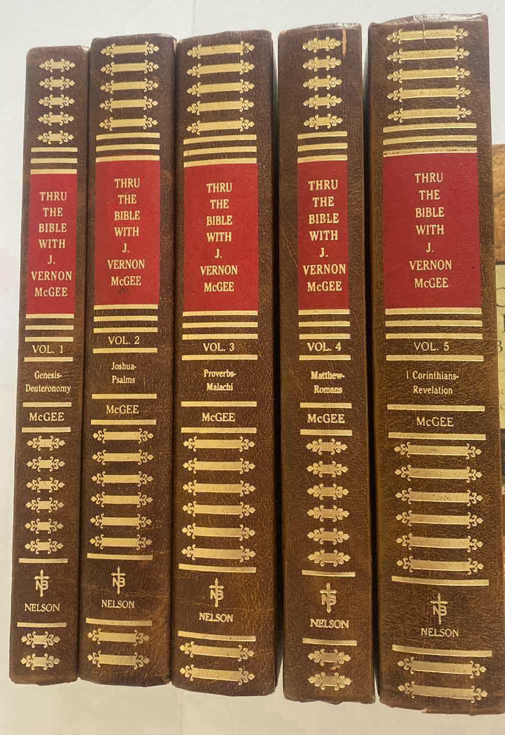 Photo 1 of THRU THE BIBLE WITH J. VERNON MCGEE VOLUMES 1-5 HARDBOUND BOOKS