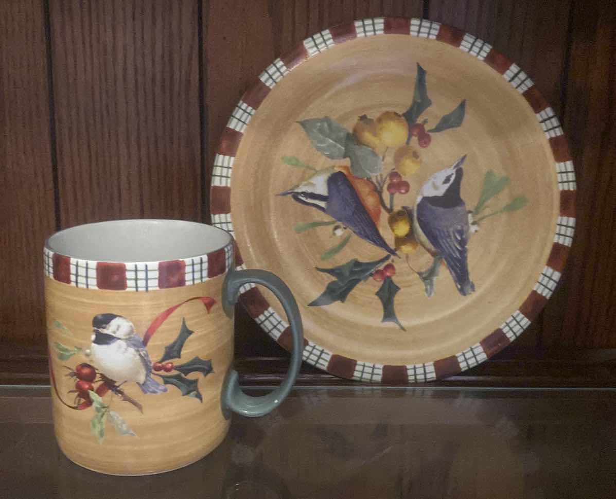 Photo 1 of 24-LENOX WINTER GREETINGS EVERYDAY 8 1/2” PLATES & MUGS