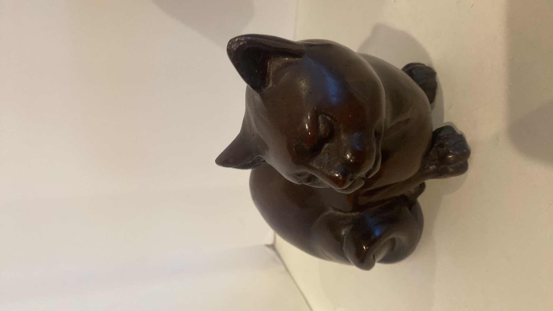 Photo 2 of 2-CERAMIC CAT STATUES H 8 3/4”