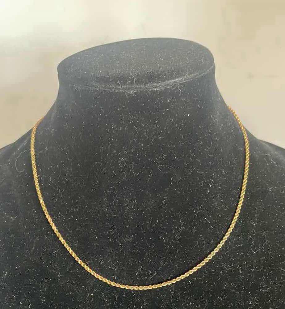 Photo 1 of FINE JEWELRY - 9” 14K GOLD ROPE CHAIN