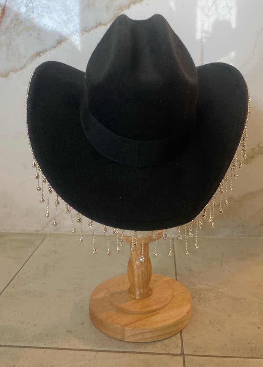 Photo 4 of NEW CUSTOM DESIGNED FELT WESTERN COWGIRL HAT (ADJUSTABLE)