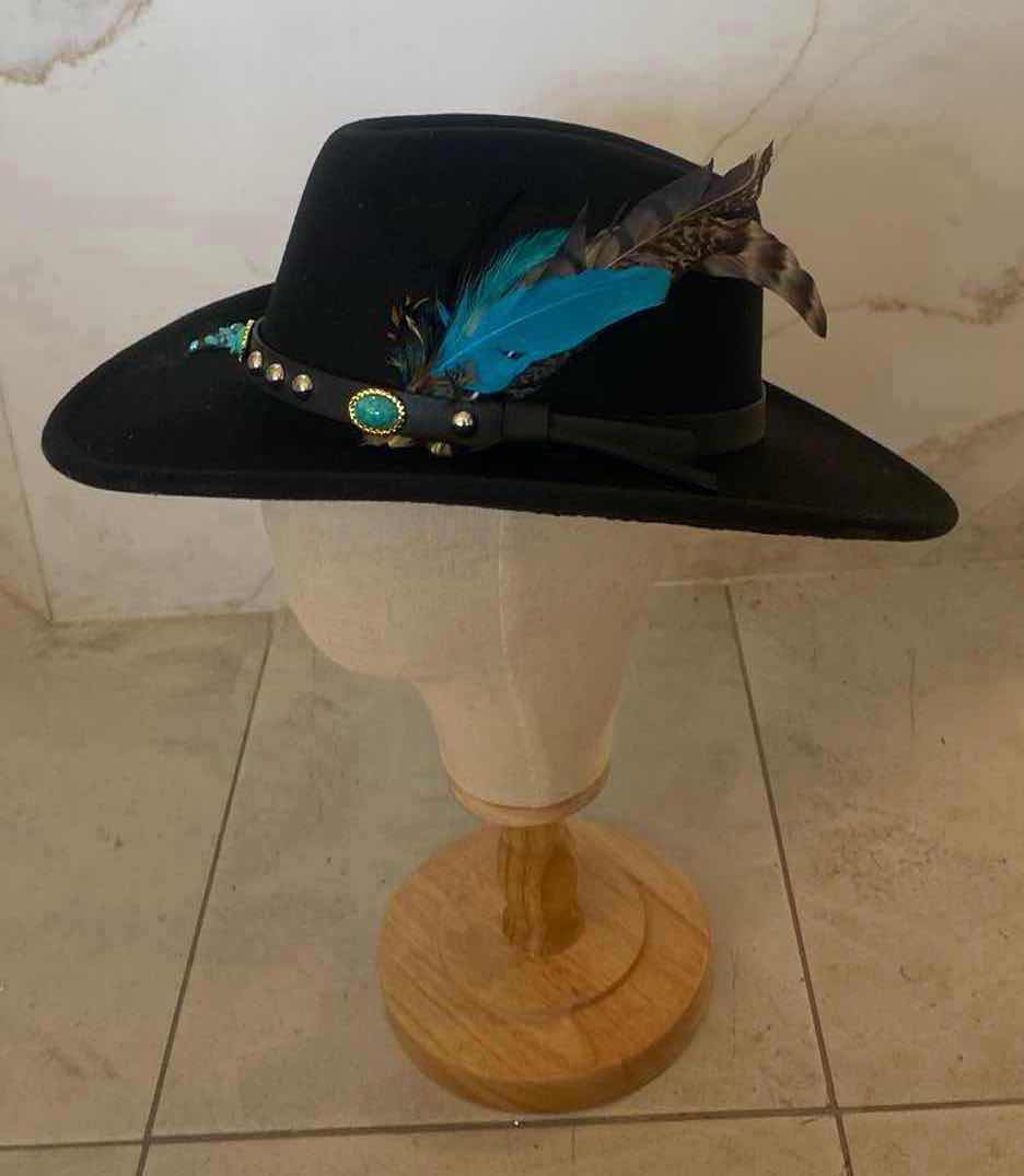 Photo 2 of NEW CUSTOM DESIGNED FELT WESTERN COWGIRL HAT (ADJUSTABLE)