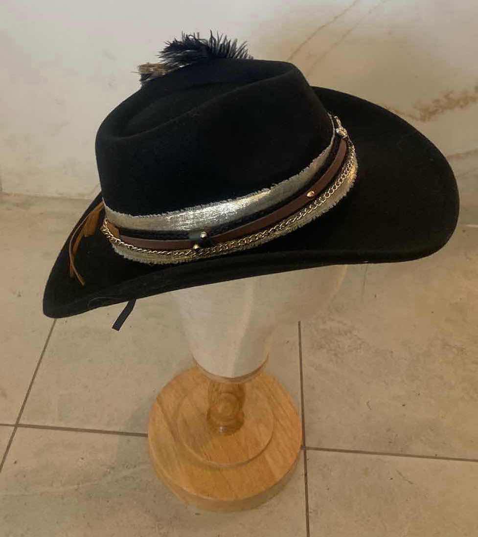 Photo 4 of NEW CUSTOM DESIGNED FELT WESTERN COWGIRL HAT (ADJUSTABLE)