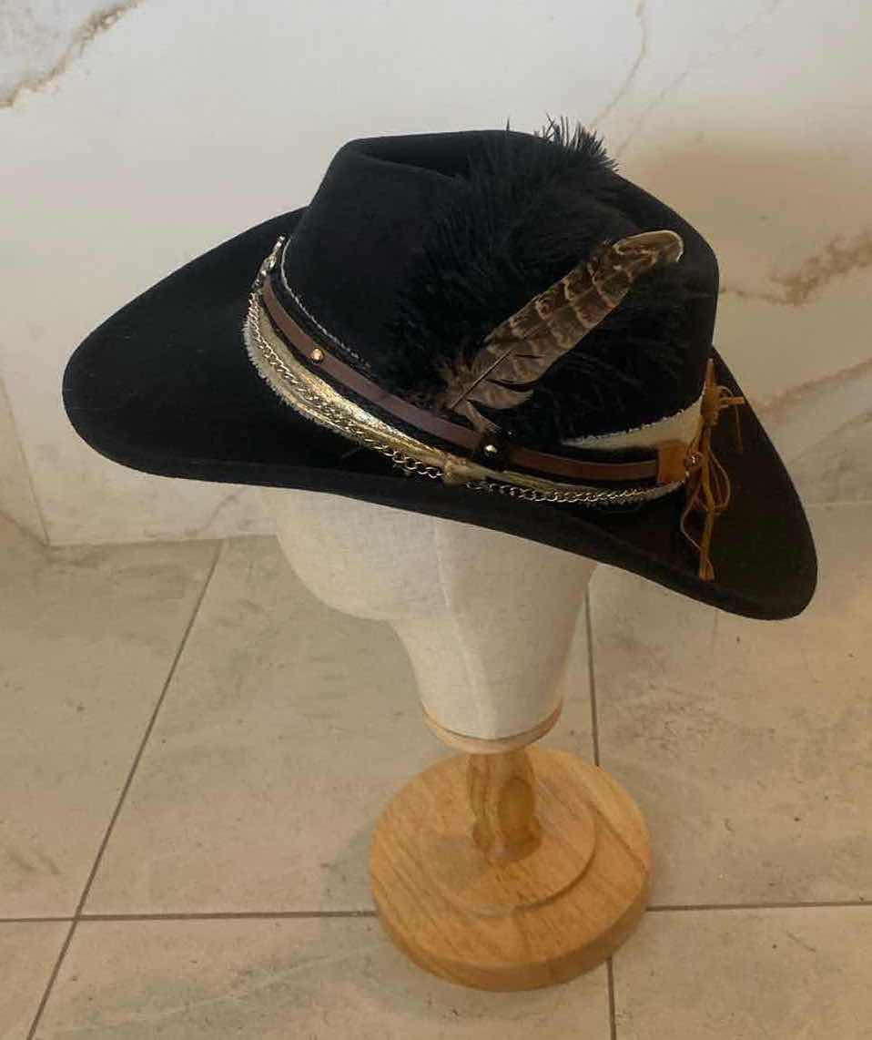 Photo 2 of NEW CUSTOM DESIGNED FELT WESTERN COWGIRL HAT (ADJUSTABLE)