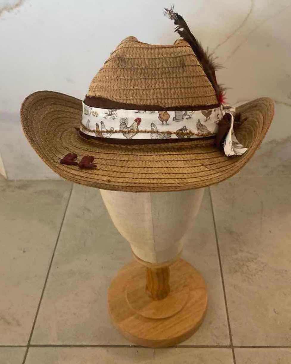 Photo 4 of NEW CUSTOM DESIGNED STRAW WESTERN COWGIRL HAT (ADJUSTABLE)