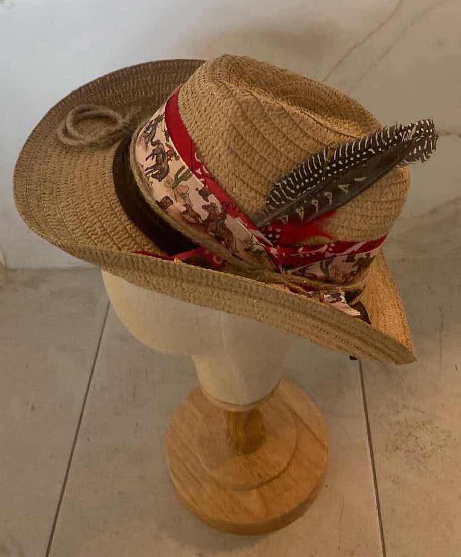 Photo 2 of NEW CUSTOM DESIGNED STRAW WESTERN COWGIRL HAT (ADJUSTABLE)