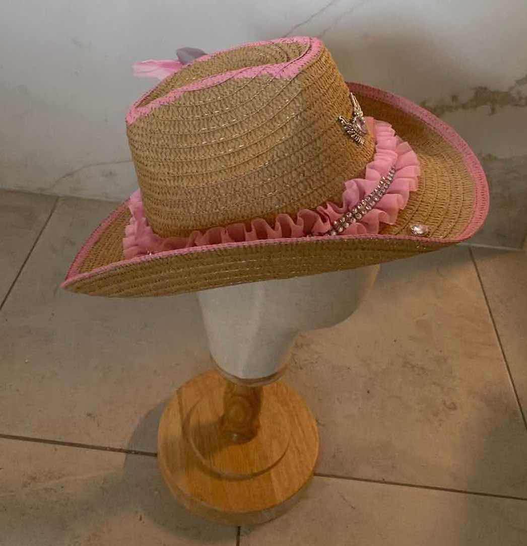 Photo 4 of NEW CUSTOM DESIGNED STRAW WESTERN COWGIRL HAT (ADJUSTABLE)