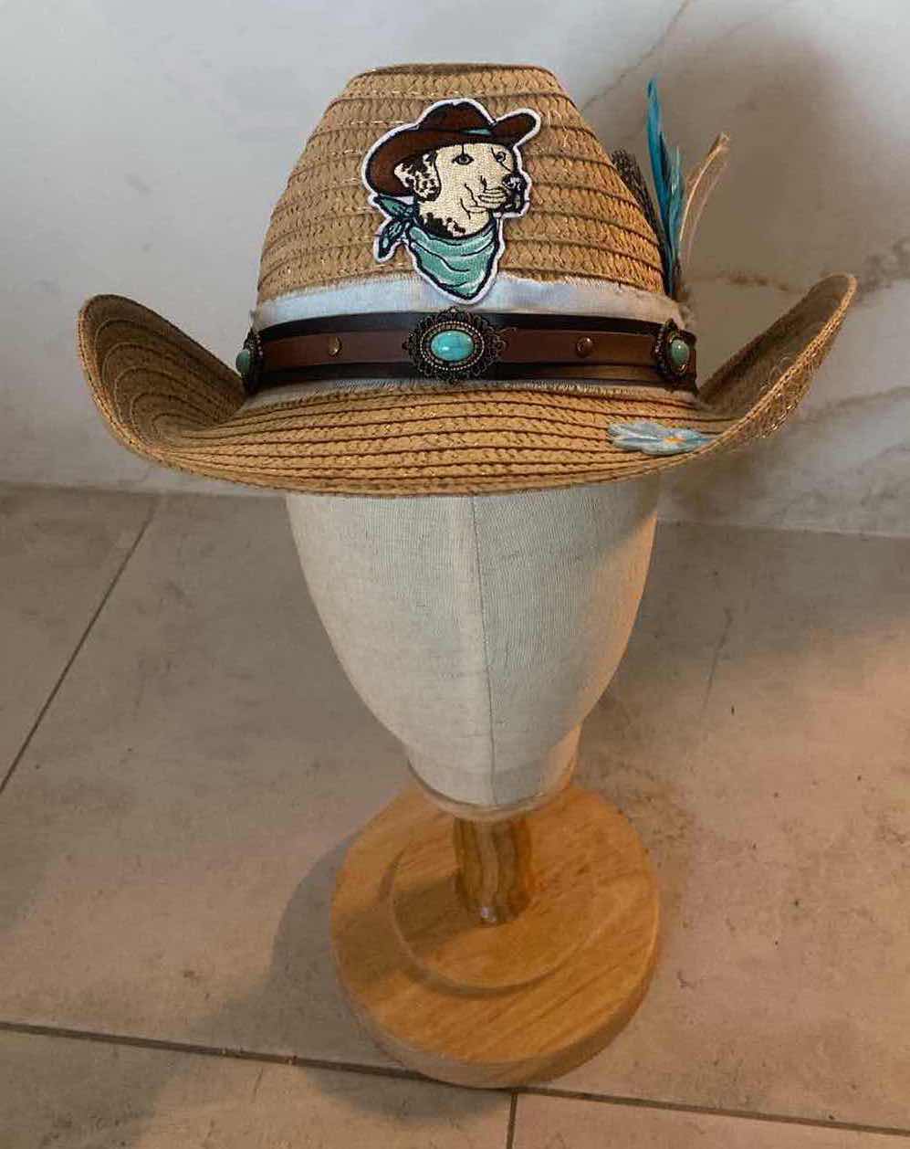 Photo 1 of NEW CUSTOM DESIGNED STRAW WESTERN COWGIRL HAT (ADJUSTABLE)