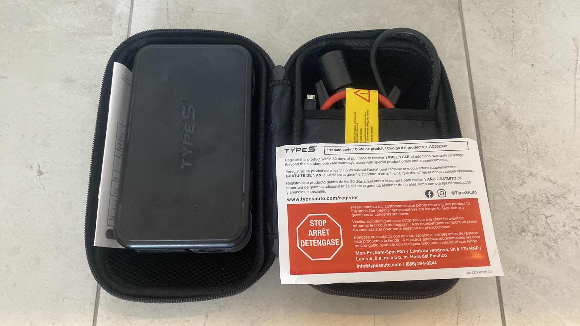 Photo 1 of TYPE S JUMP STARTER FOR VEHICLE IN CASE