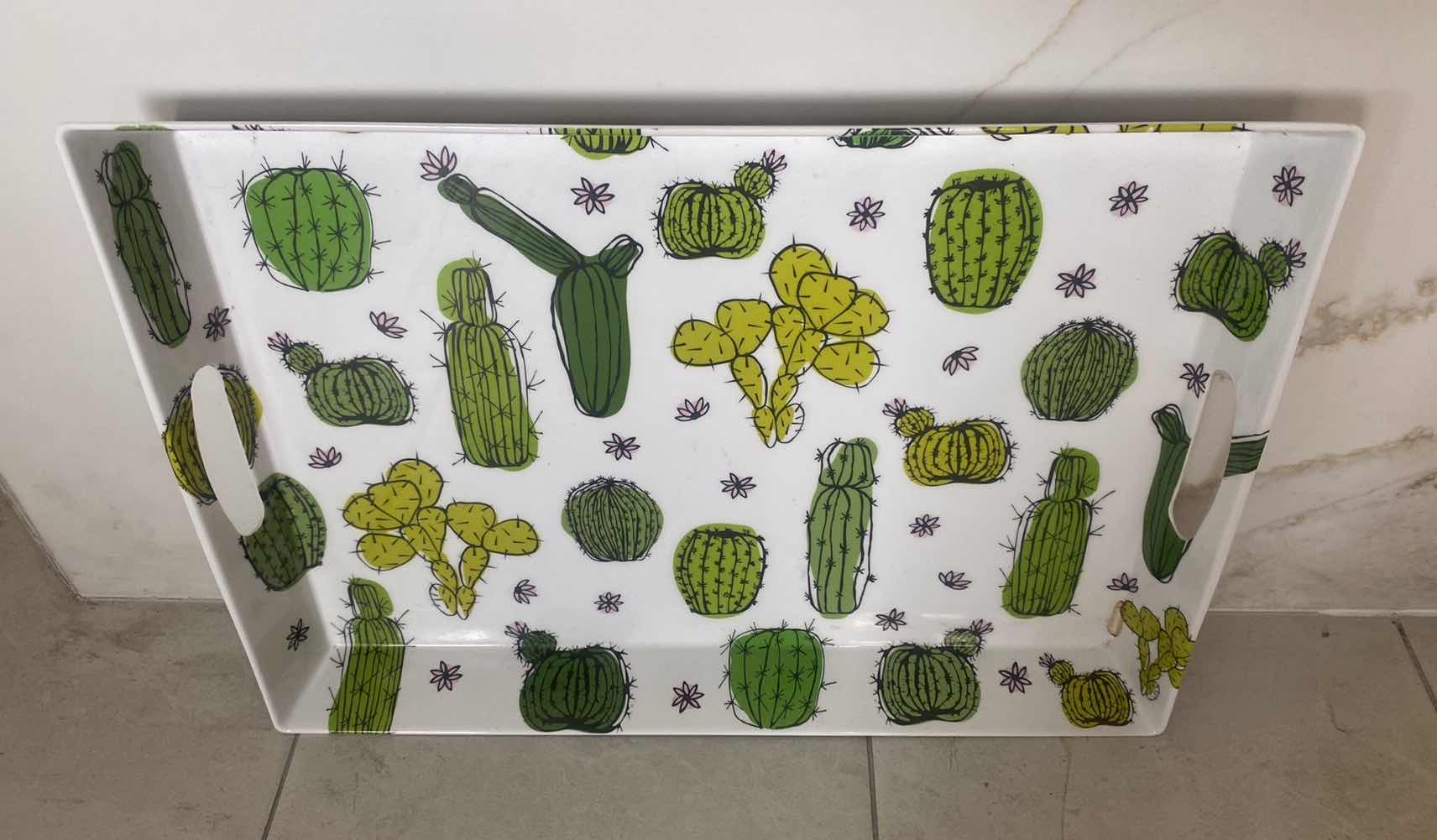 Photo 1 of CACTUS MELAMINE SERVING TRAY 18 1/2” x 13 1/2”