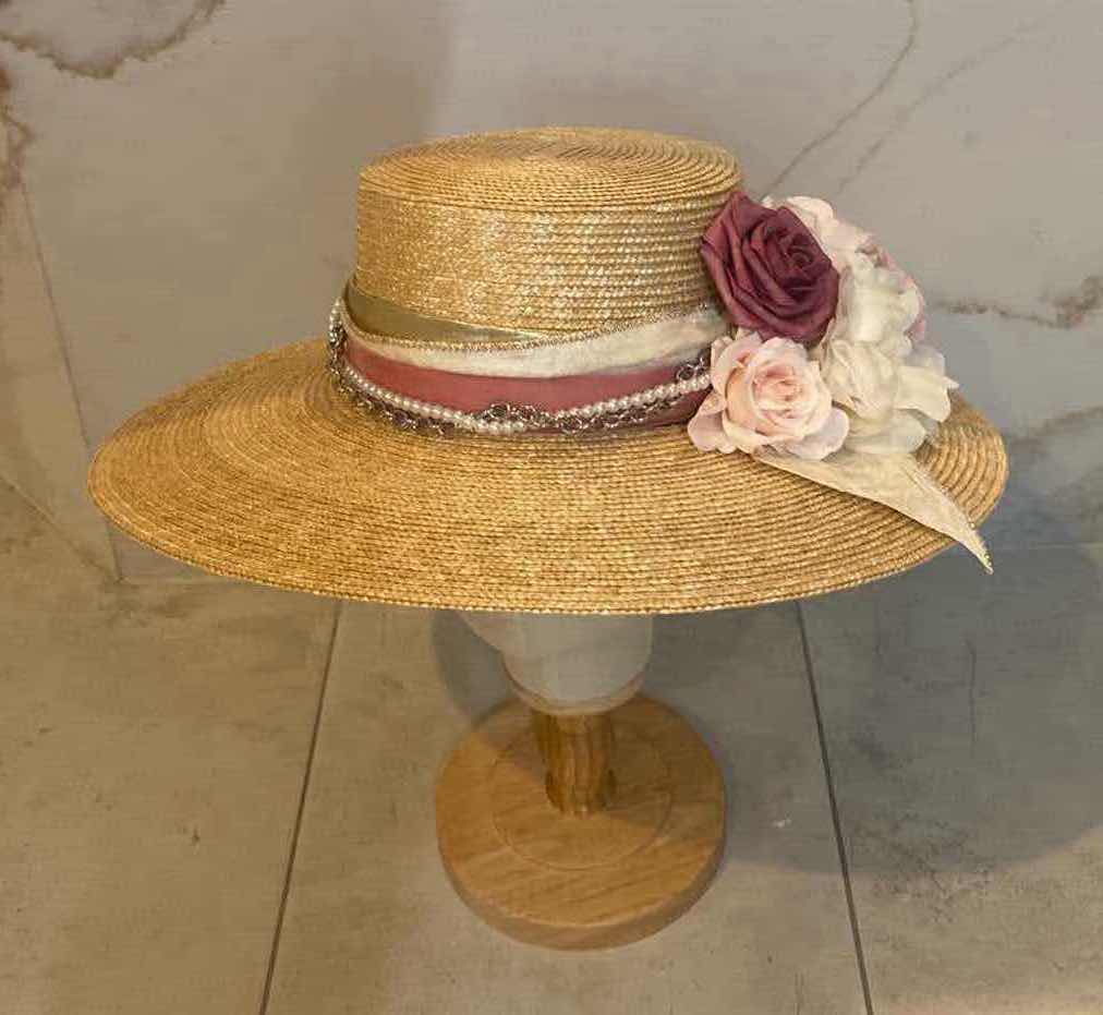 Photo 1 of NEW CUSTOMER DESIGNED STRAW SUNHAT (ONE SIZE FITS ALL)