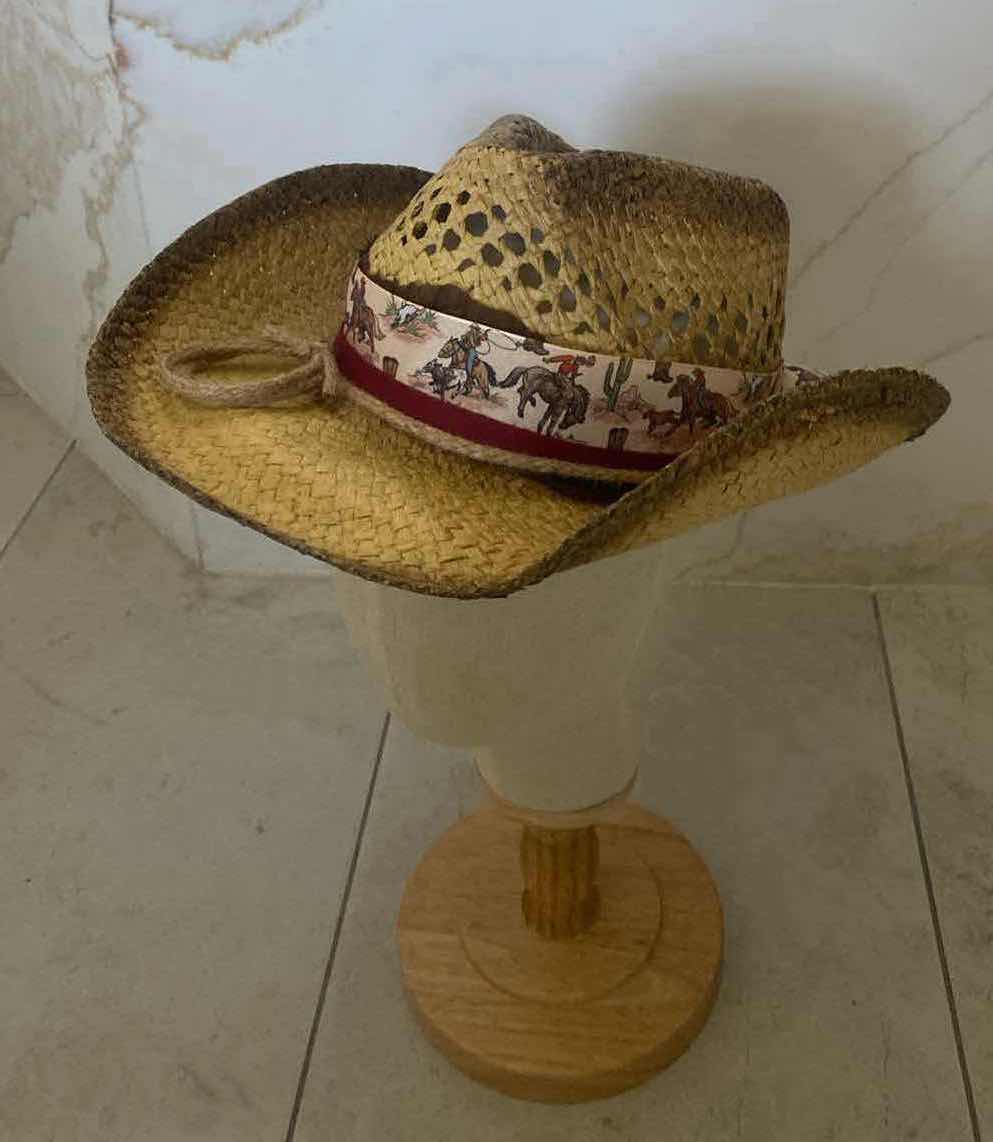 Photo 1 of NEW CUSTOM DESIGNED STRAW WESTERN COWGIRL HAT (ADJUSTABLE)