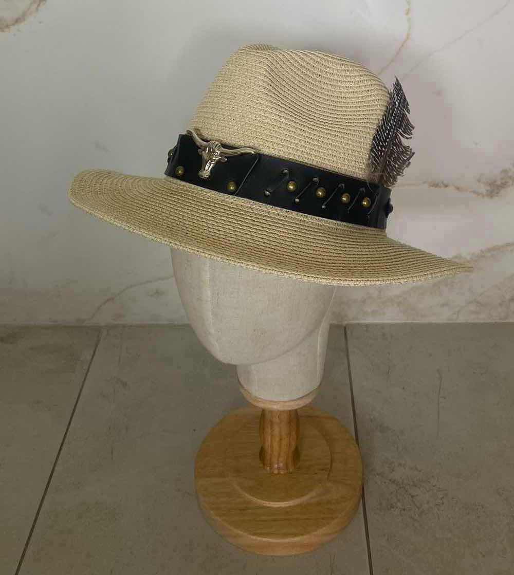 Photo 1 of NEW CUSTOM DESIGNED STRAW POLYESTER WESTERN COWGIRL HAT (ADJUSTABLE)