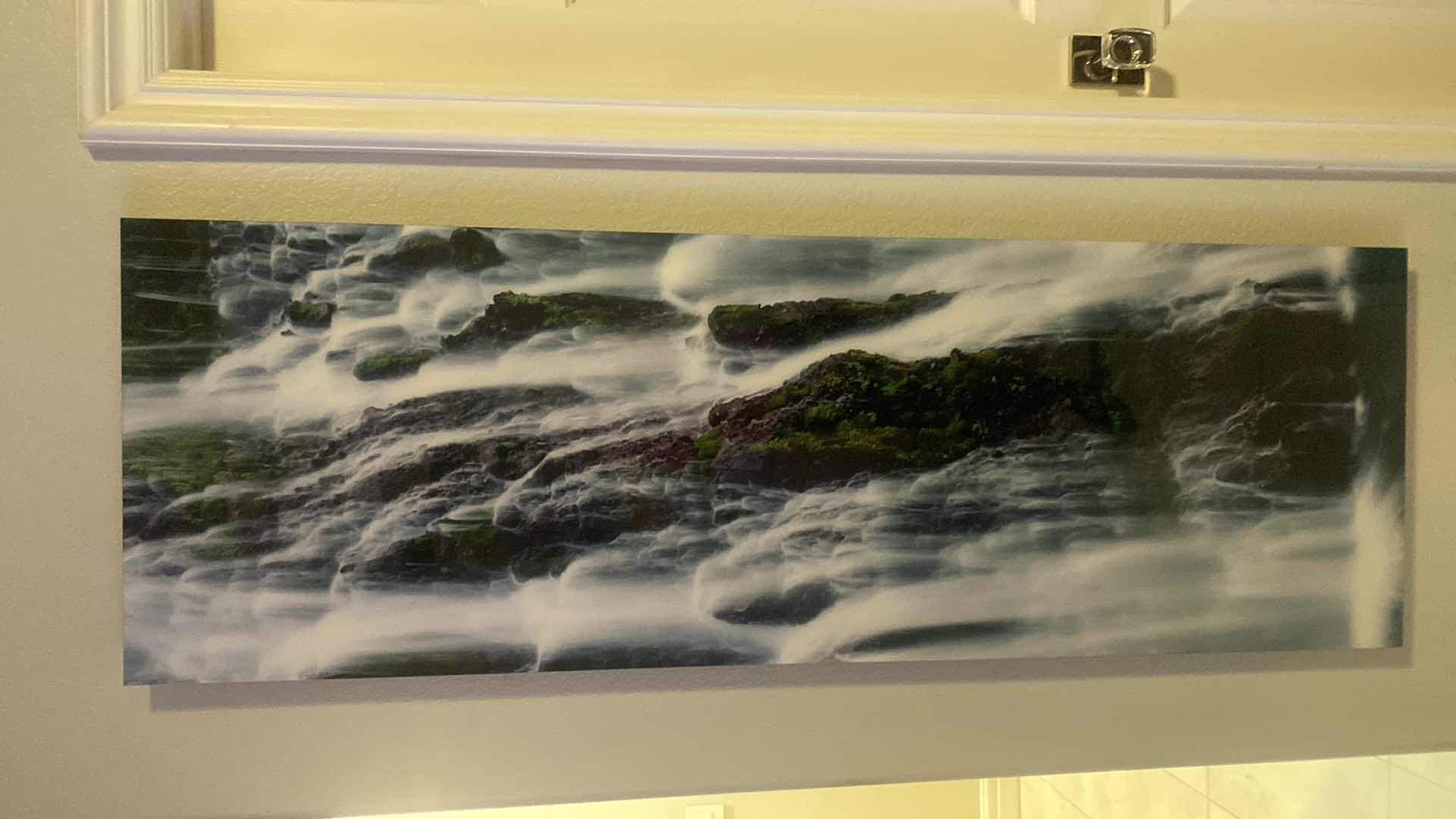 Photo 4 of UNFRAMED CUSTOM PHOTOGRAPHED  “WATERFALL HAWAII” SIGNED NUMBERED BY MASTER PHOTOGRAPHER MARCONI BARRETTO  ON 1/4” CLEAR ACRYLIC ARTWORK 19 1/2” x 59”