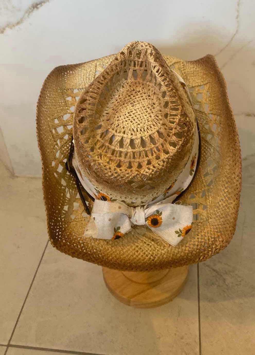 Photo 4 of NEW CUSTOM DESIGNED STRAW WESTERN COWGIRL HAT (ADJUSTABLE)