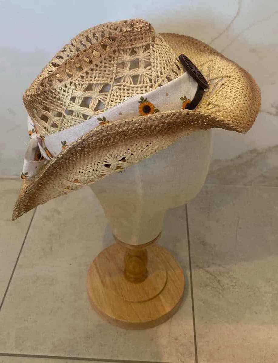 Photo 5 of NEW CUSTOM DESIGNED STRAW WESTERN COWGIRL HAT (ADJUSTABLE)