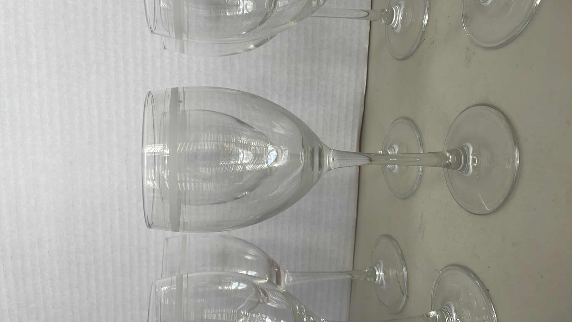 Photo 3 of 8 PIECE WINE GLASS SET 8” & BOX OF GLASSWARE