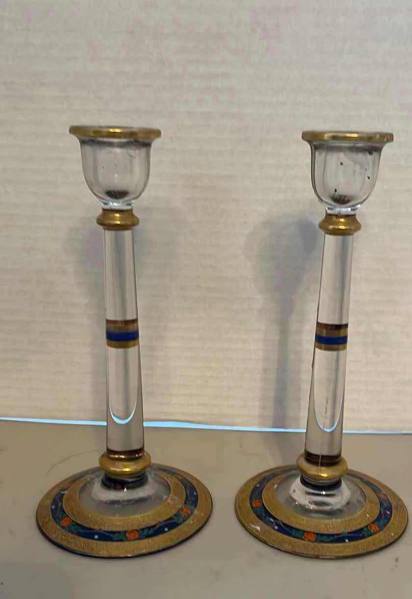 Photo 1 of VINTAGE GLASS CANDLE STICKS