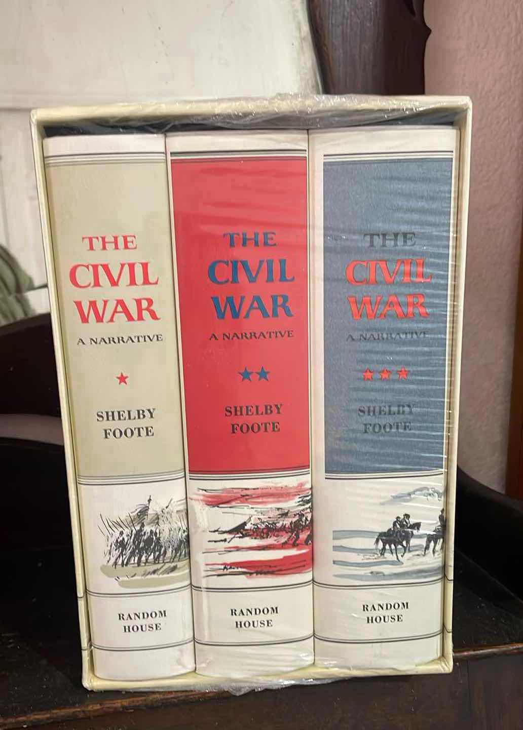 Photo 1 of RANDOM HOUSE “THE CIVIL WAR” BY SHELBY FOOTE 3 BOOKS NEW IN BOX