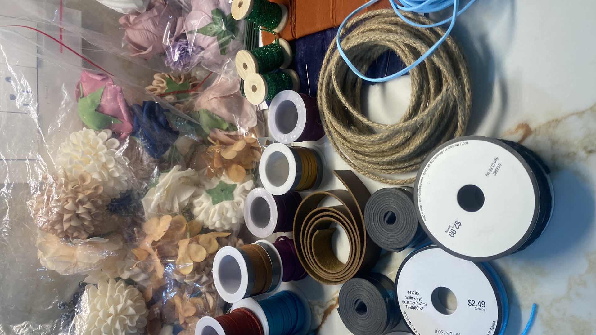 Photo 1 of CRAFTING ITEMS - CORD, FLORAL & RIBBON