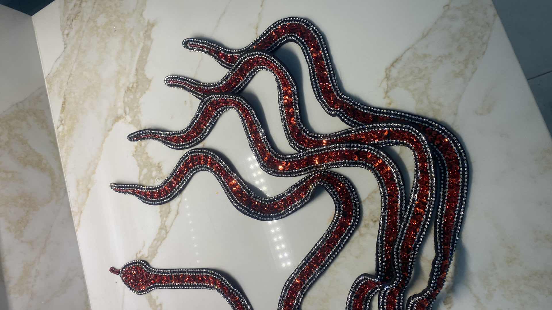 Photo 1 of NEW - 4 - SNAKE SEQUIN APPLIQUÉS 42”