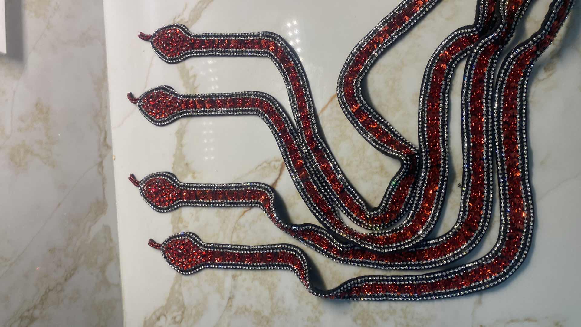 Photo 1 of NEW - 4 - SNAKE SEQUIN APPLIQUÉS 42”
