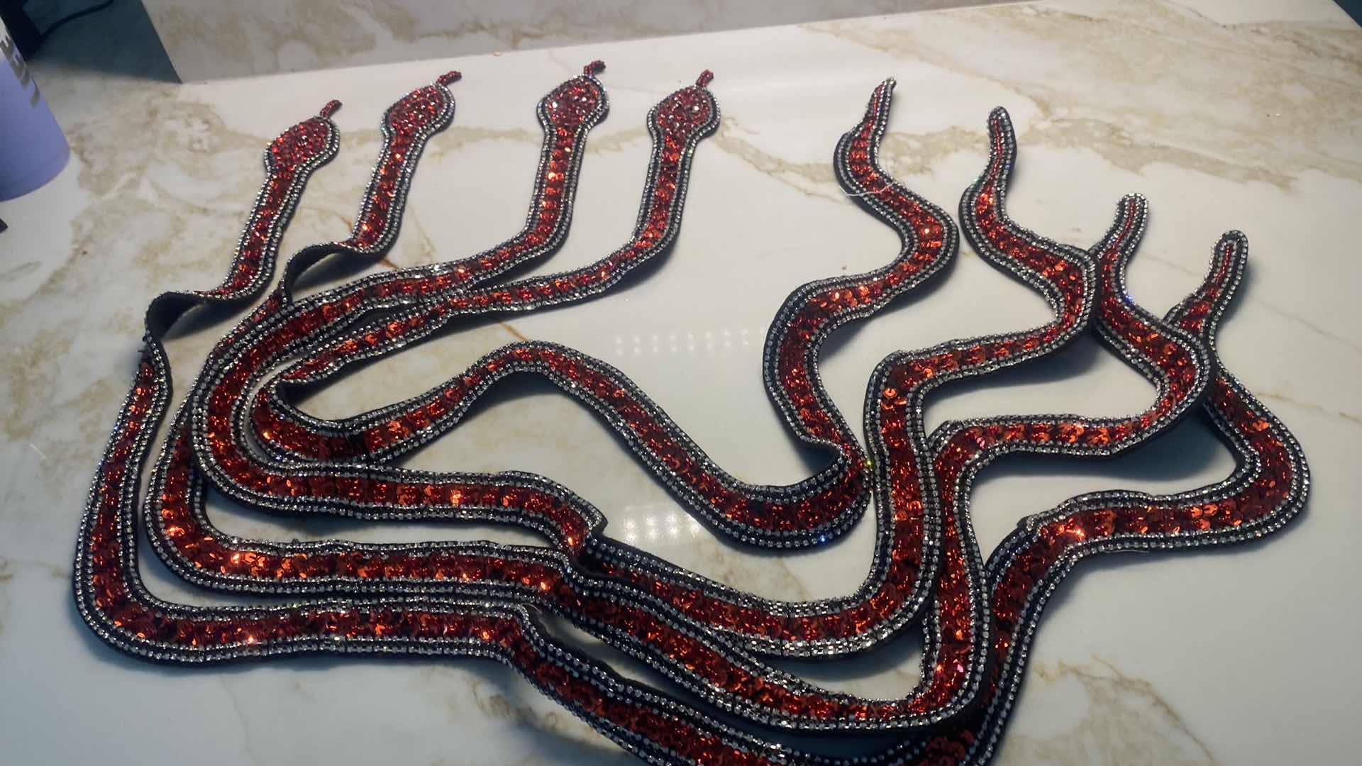 Photo 1 of NEW - 4 - SNAKE SEQUIN APPLIQUÉS 42”