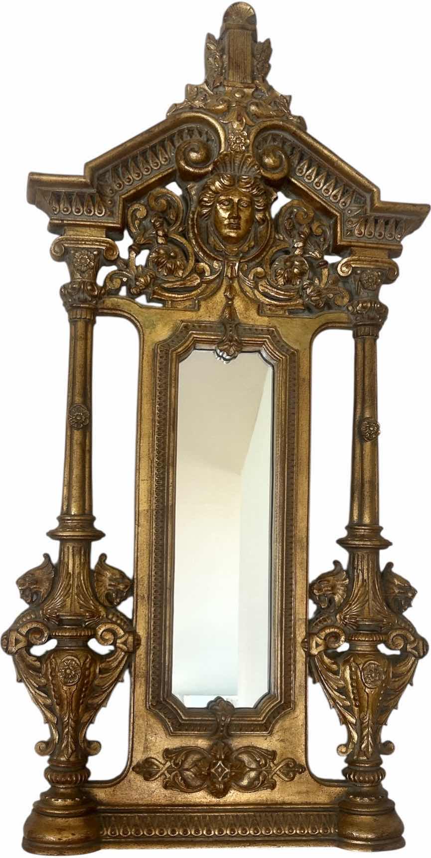 Photo 1 of MID 20TH CENTURY FRENCH LOUIS XIV STYLE GILTWOOD MIRROR 26“ x H52“ (IF THIS IS NOT A REPLICA IT COULD BE VALUED AT $4,400)
