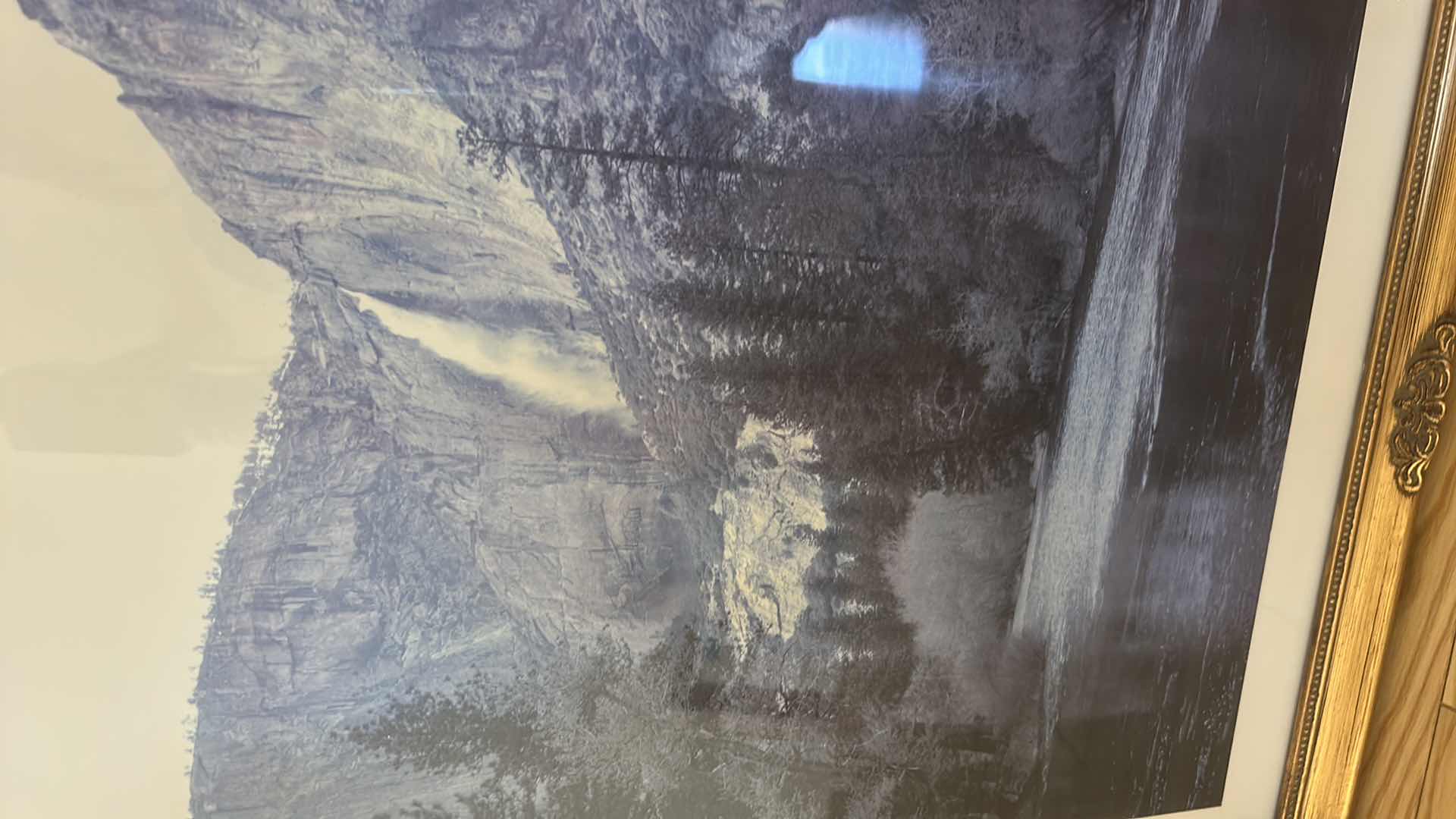 Photo 1 of GOLD FRAMED WATERFALL AND STREAM ARTWORK 18“ x H22”