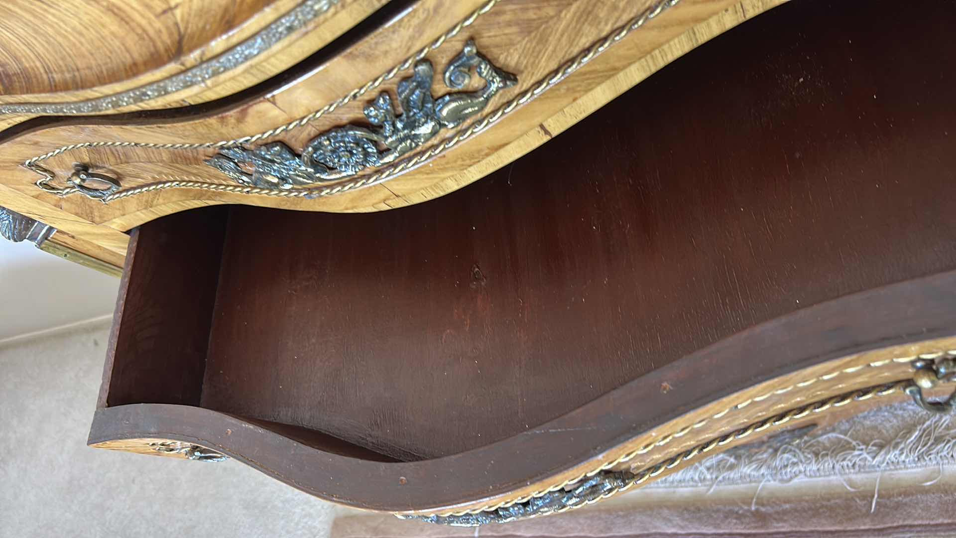 Photo 1 of FRENCH LOUIS XV MARBLE TOP DRESSER 38” x 16” x H46 1/2”