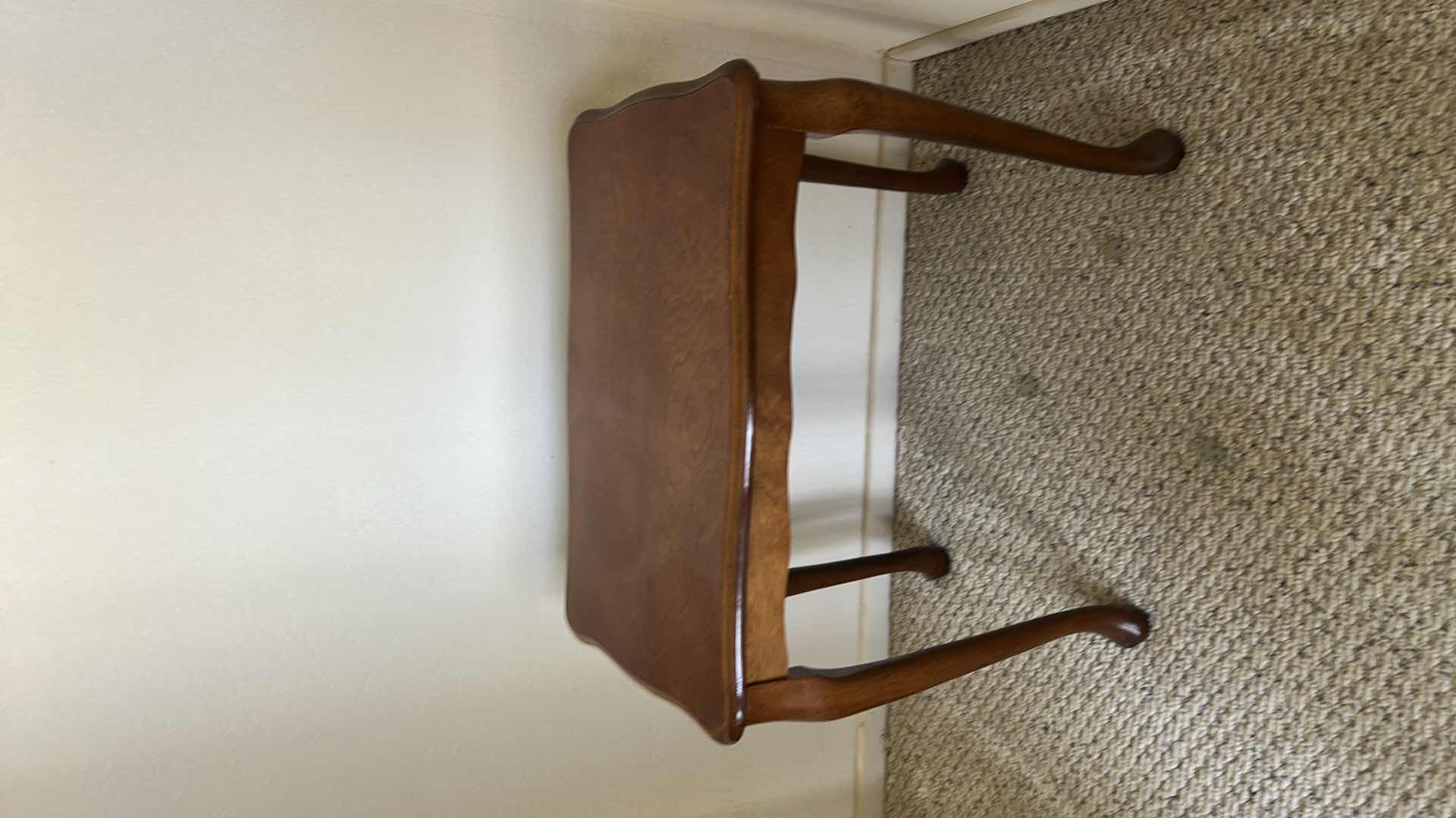 Photo 1 of 2 SMALL WOOD TABLES (SMALLEST MEASURES 12 1/2” x 9 1/2” x H14 1/2”)