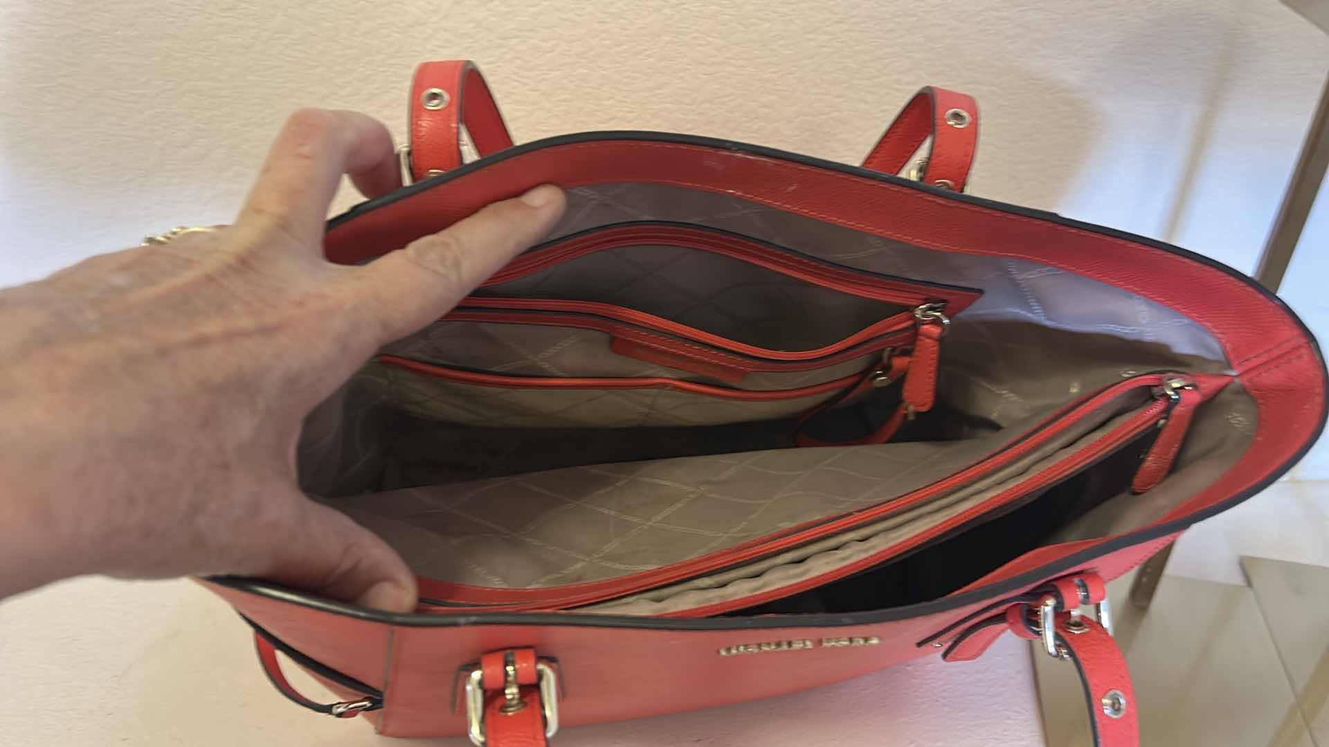 Photo 1 of MICHAEL KORS VOYAGER TOTE BAG IN RED