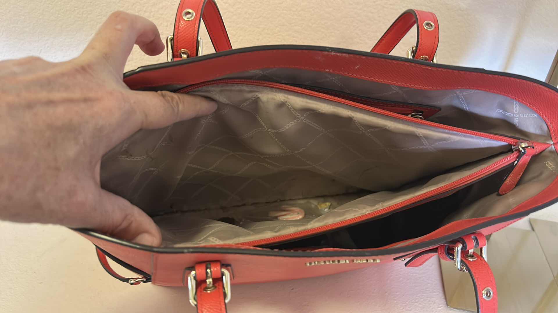 Photo 1 of MICHAEL KORS VOYAGER TOTE BAG IN RED