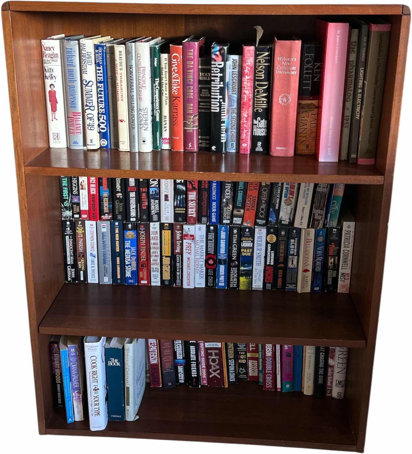 Photo 1 of WOOD BOOK SHELF UNIT WITH BOOKS