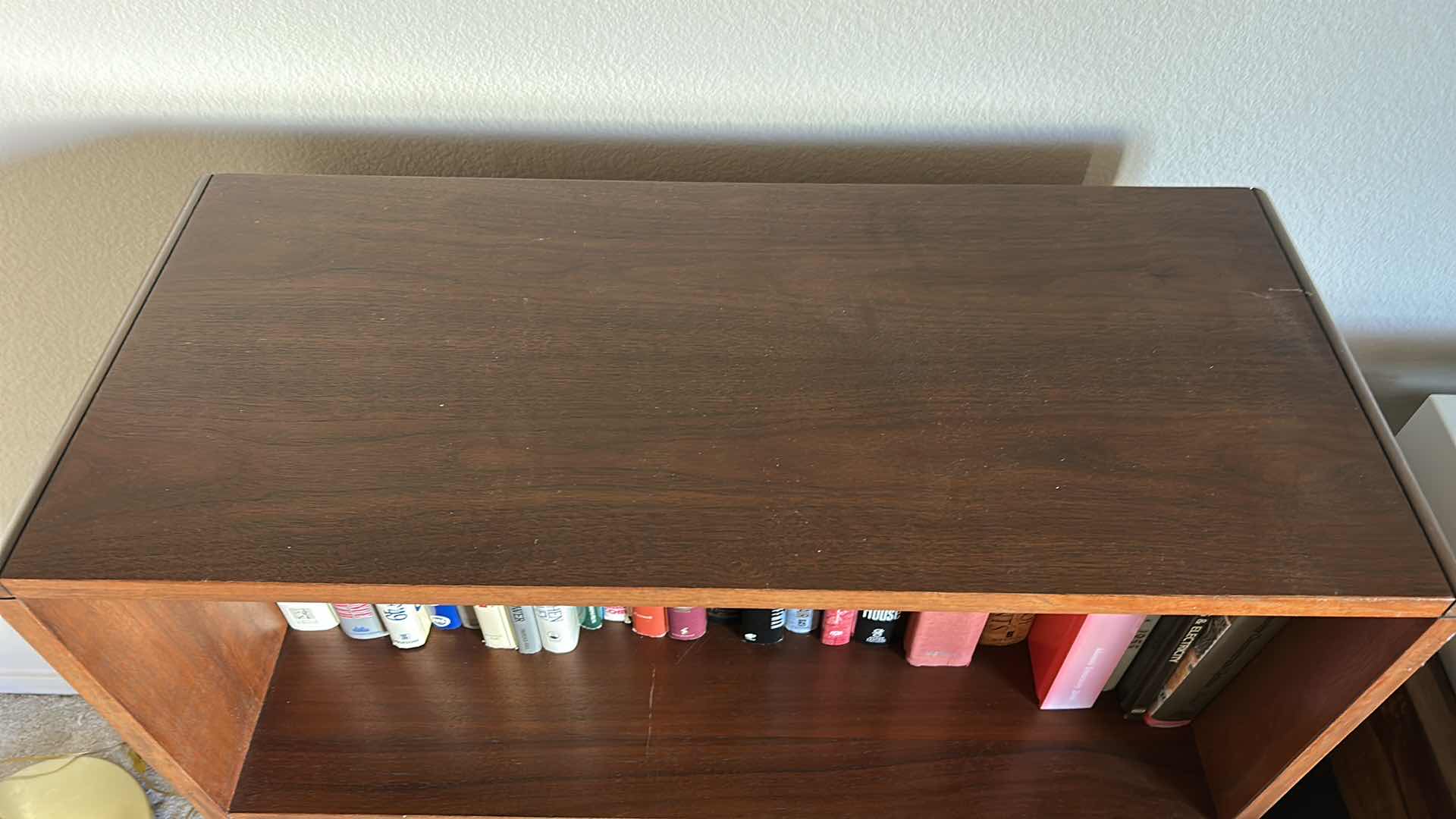 Photo 1 of WOOD BOOK SHELF UNIT WITH BOOKS