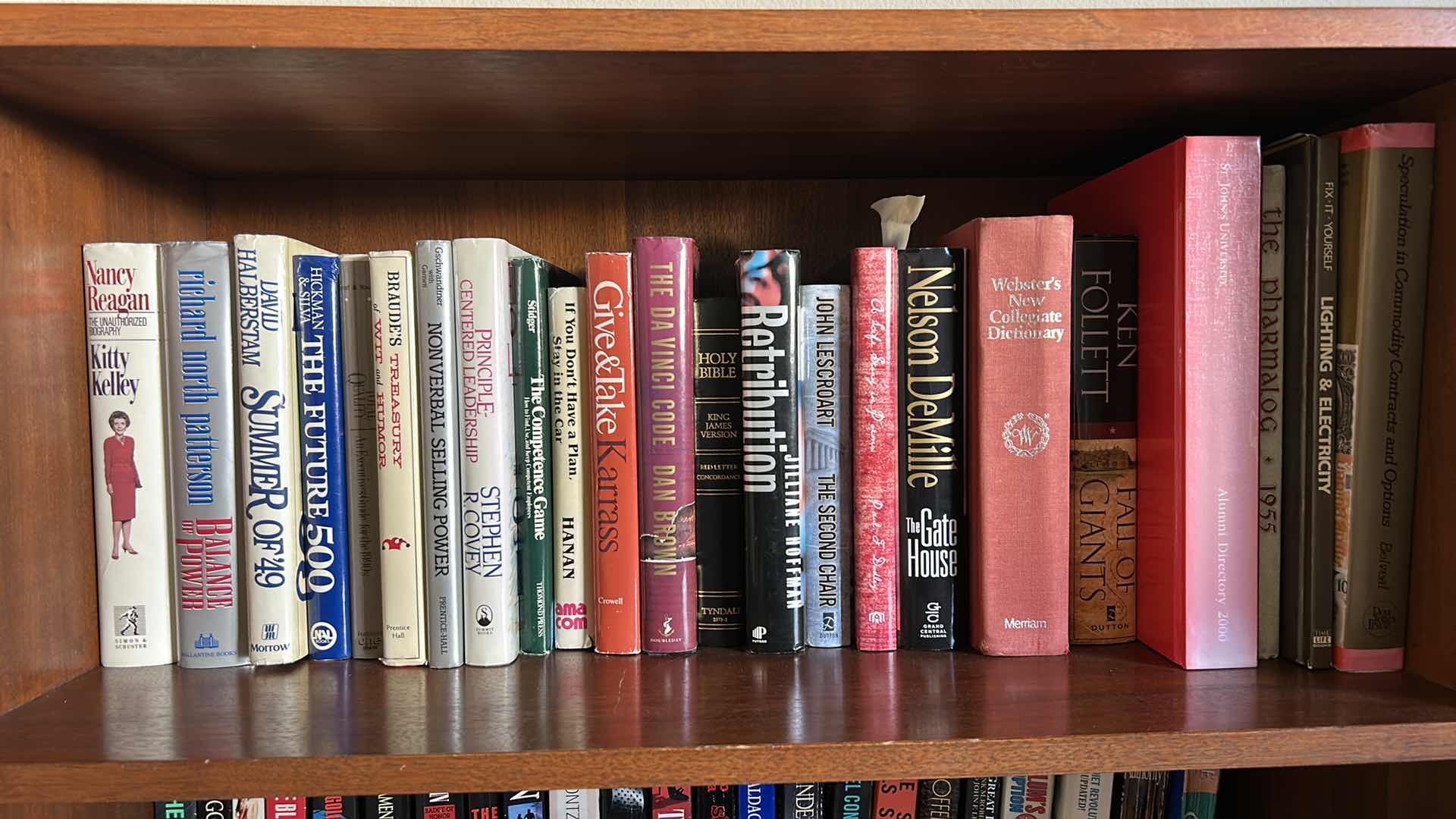 Photo 1 of WOOD BOOK SHELF UNIT WITH BOOKS