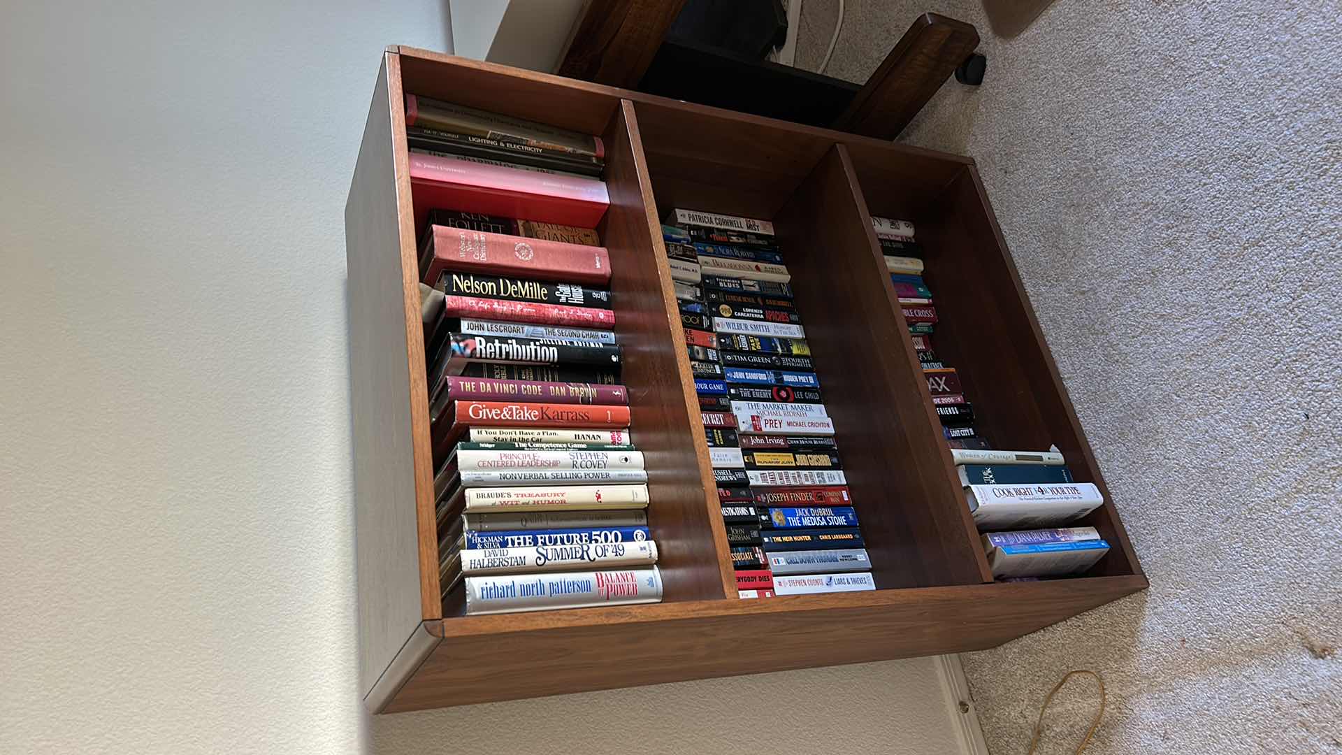Photo 1 of WOOD BOOK SHELF UNIT WITH BOOKS