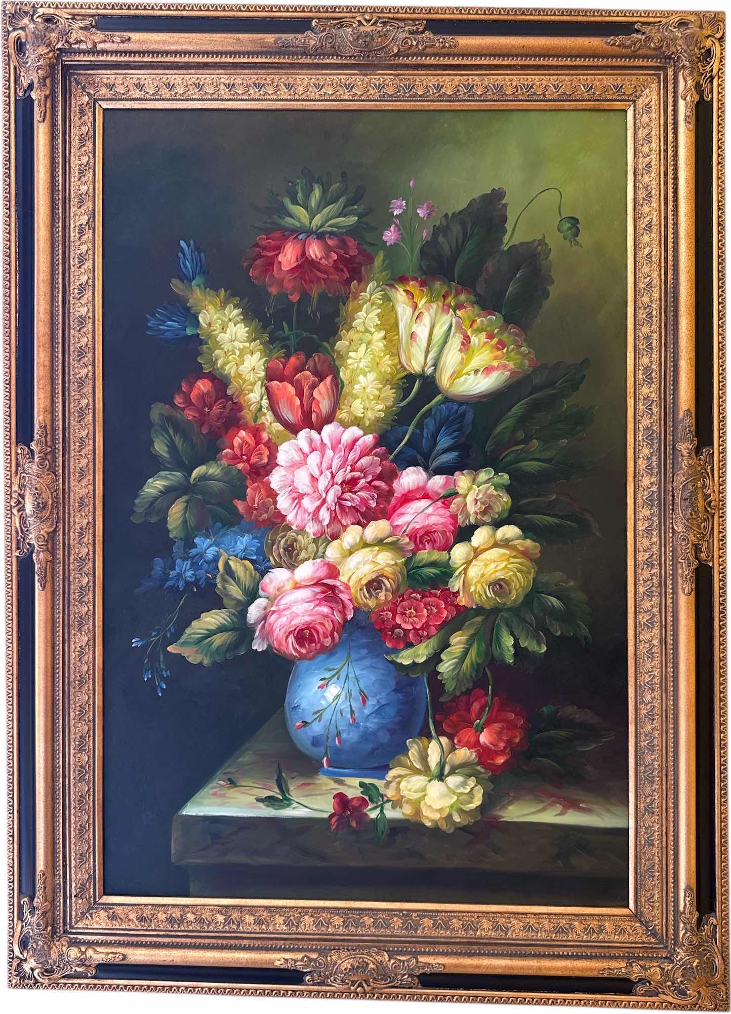 Photo 1 of VINTAGE FLORAL VASE WALL ART RESIN FRAME