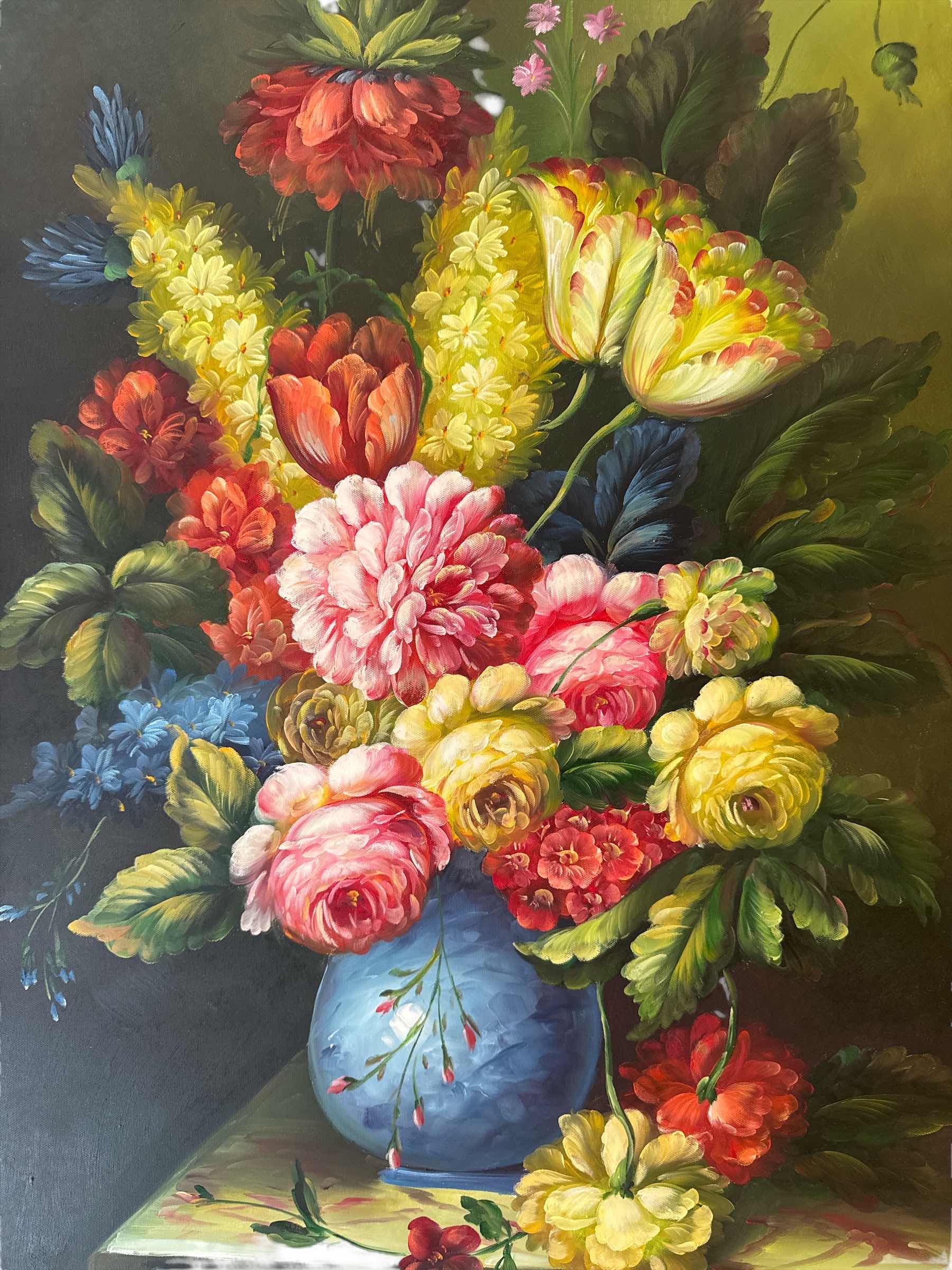 Photo 1 of VINTAGE FLORAL VASE WALL ART RESIN FRAME