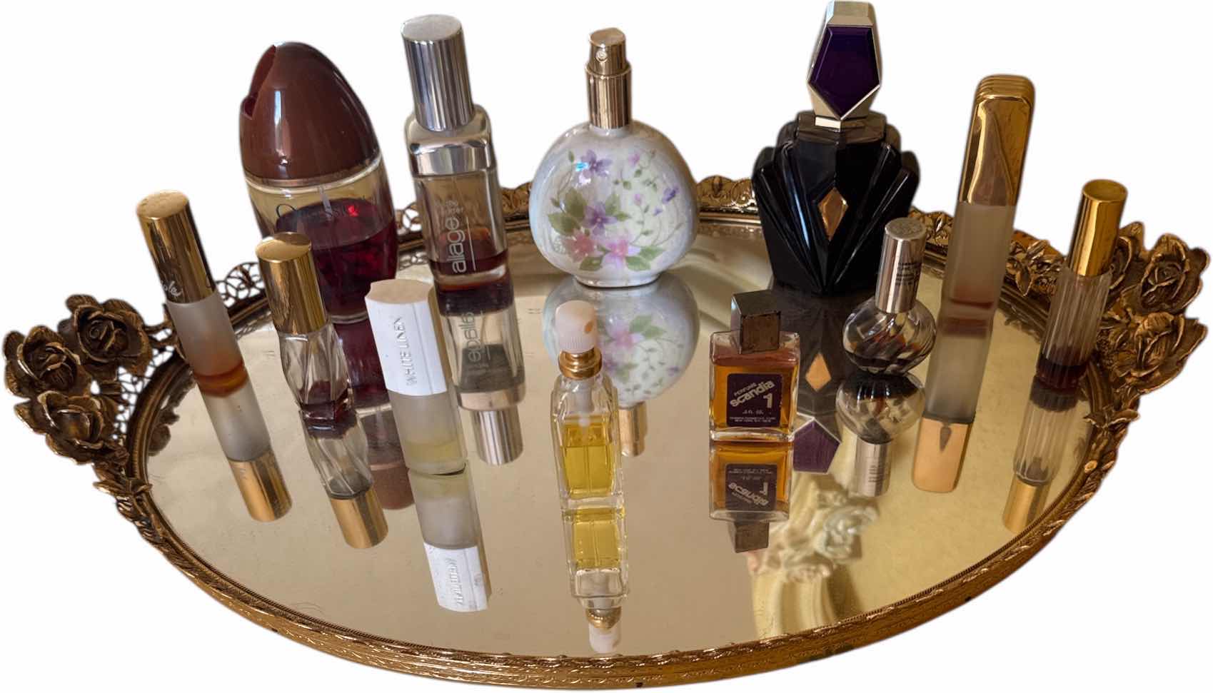 Photo 1 of VINTAGE PERFUME FRAGRANCE COLLECTION AND VANITY TRAY