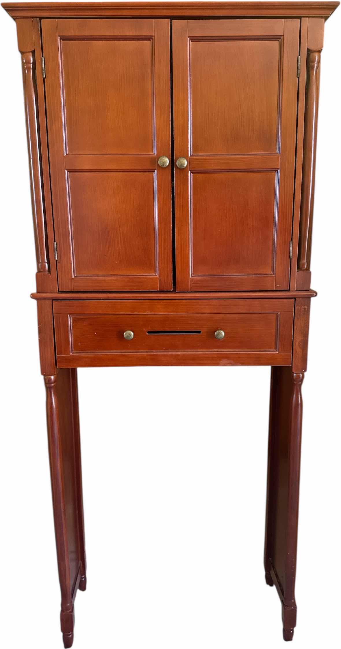 Photo 1 of WOODEN OVER THE TOILET CABINET WITH DRAWER STORAGE
28” X 11.5” X H69”