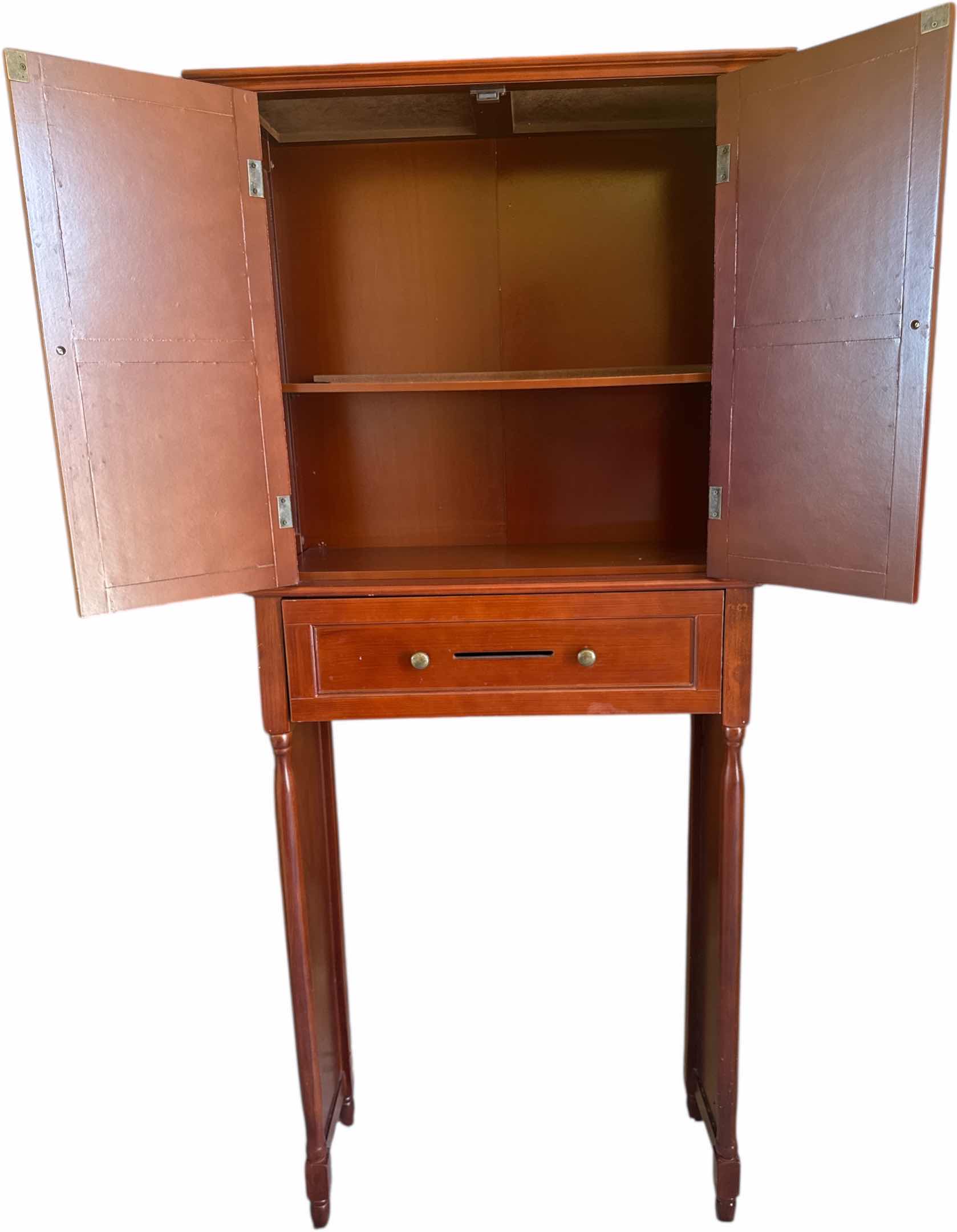 Photo 1 of WOODEN OVER THE TOILET CABINET WITH DRAWER STORAGE
28” X 11.5” X H69”