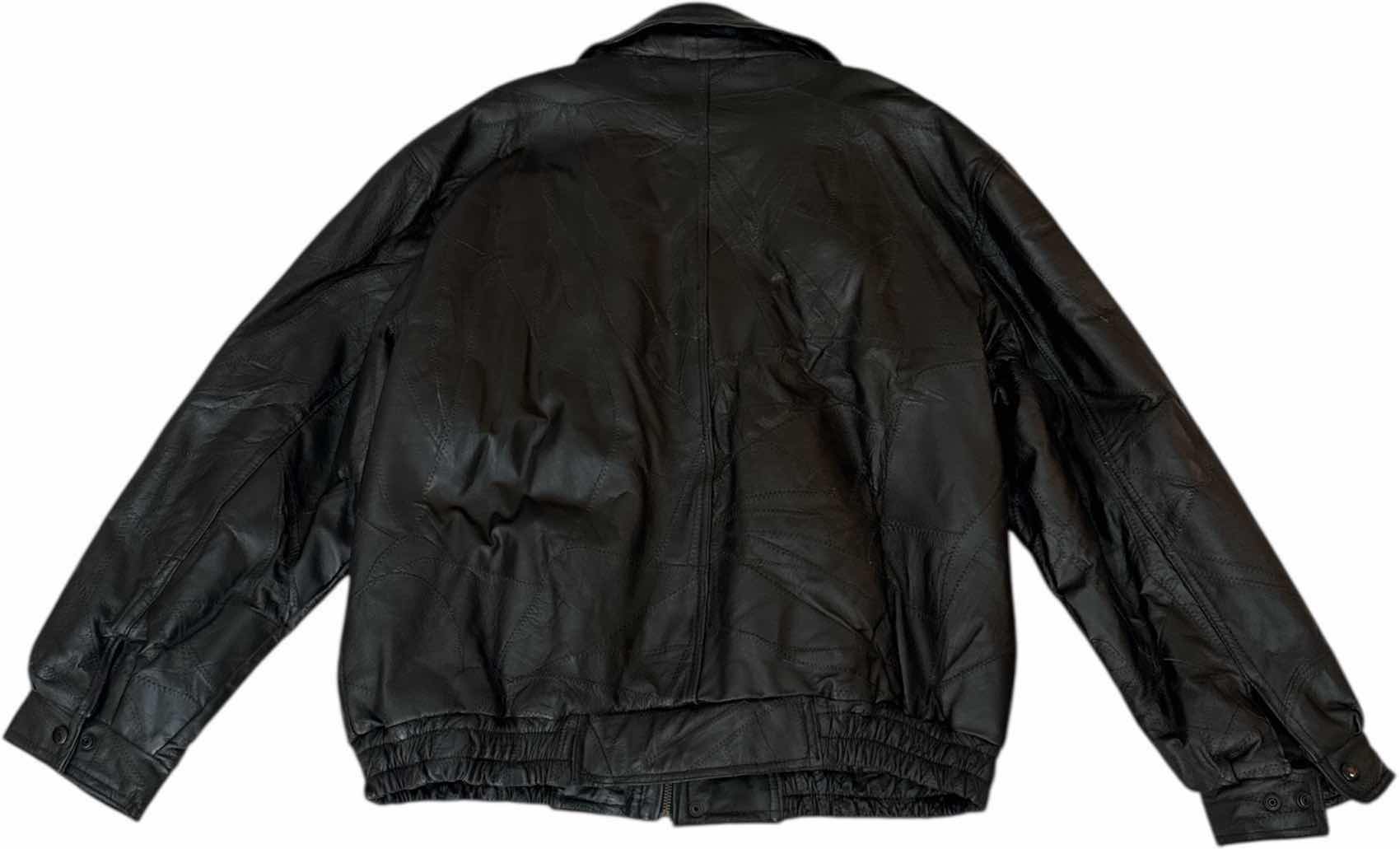 Photo 1 of VINTAGE FONDINI FASHIONS BLACK LEATHER JACKET  SIZE XL