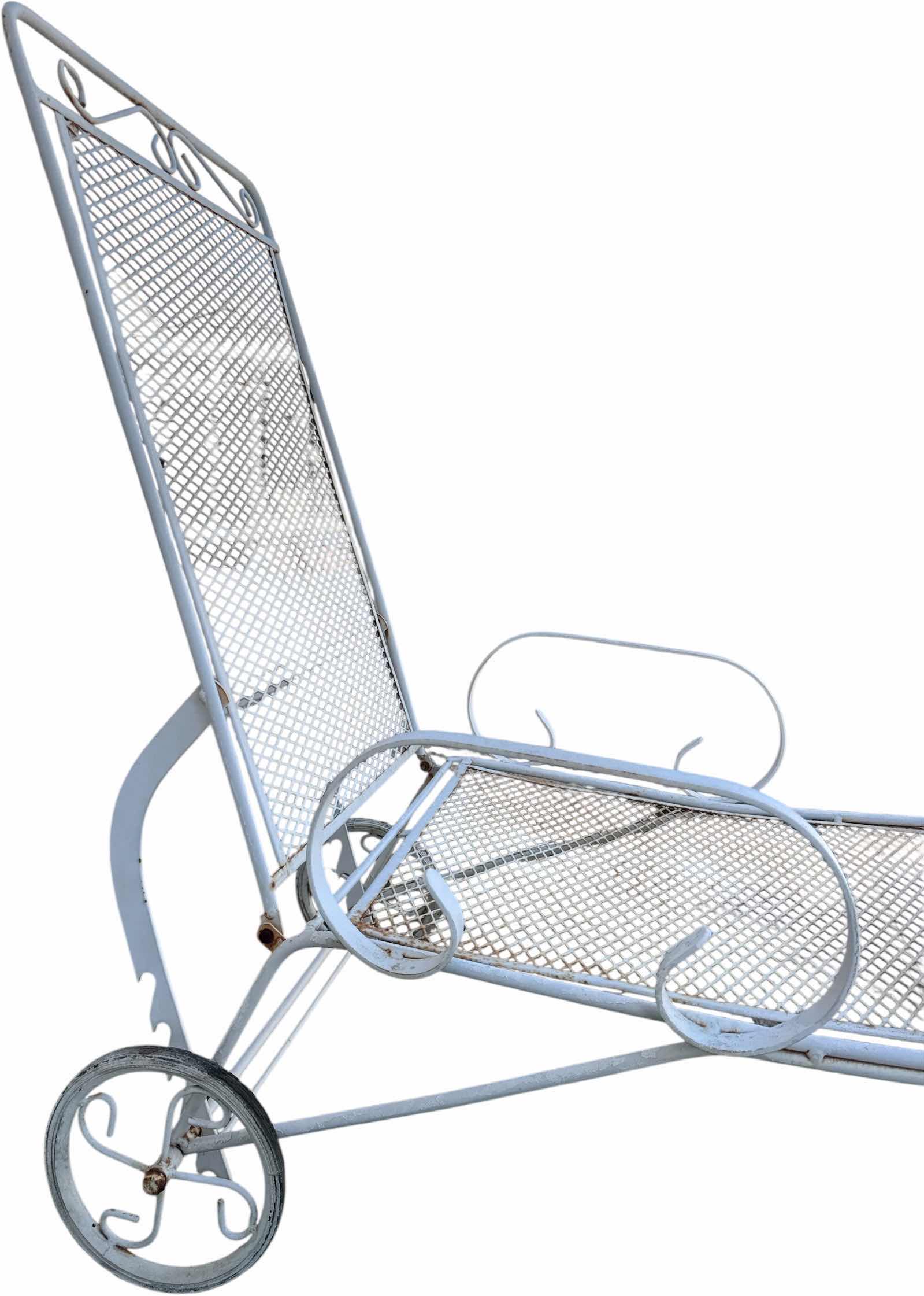 Photo 1 of VINTAGE OUTDOOR METAL LOUNGE CHAIR
54” X 24” X H44”